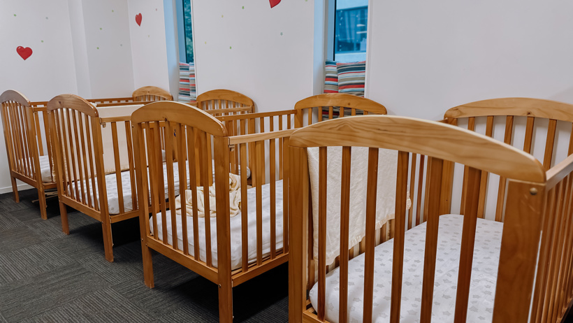 sleeproom in nursery at Active Explorers Central Park childcare in Greenlane