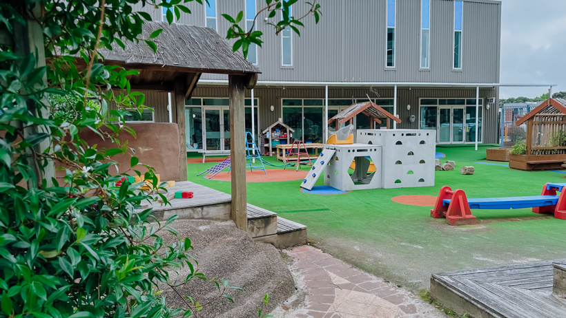 Outdoor playspace at Active Explorers Central Park preschool in Greenlane