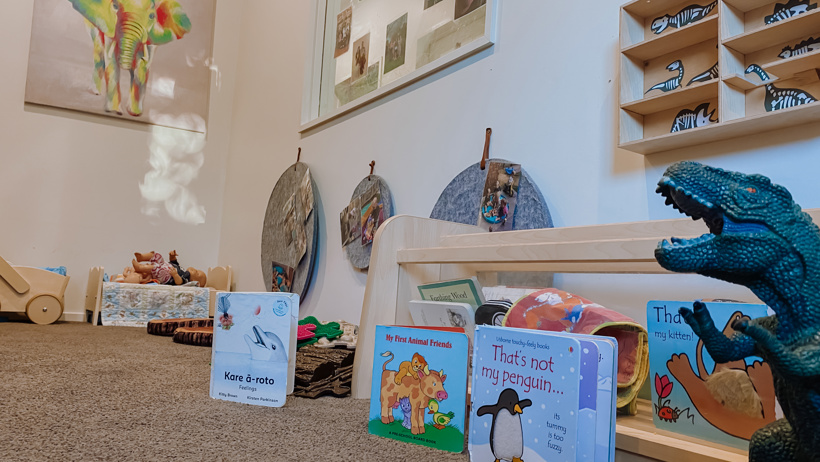 Book in the nursery room at Active Explorers nursery and preschool in Rolleston