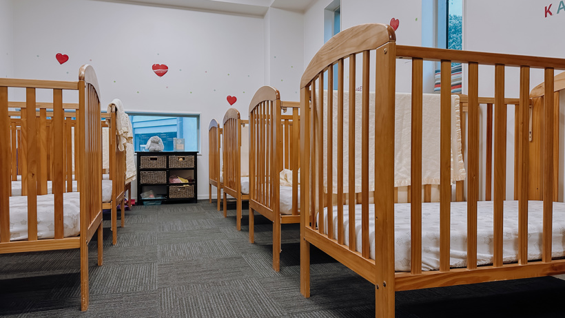 sleeproom in nursery at Active Explorers Central Park childcare in Greenlane