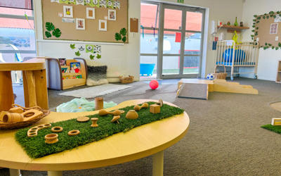 Heuristic play resources at Active Explorers Central city preschool in Christchurch