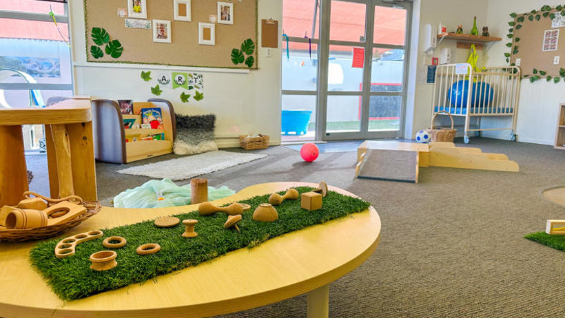Heuristic play resources at Active Explorers Central city preschool in Christchurch